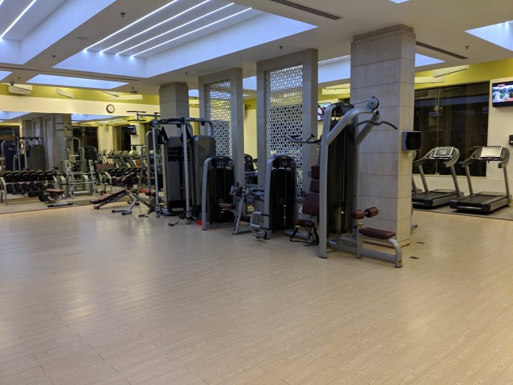 this hotel gym has everything!